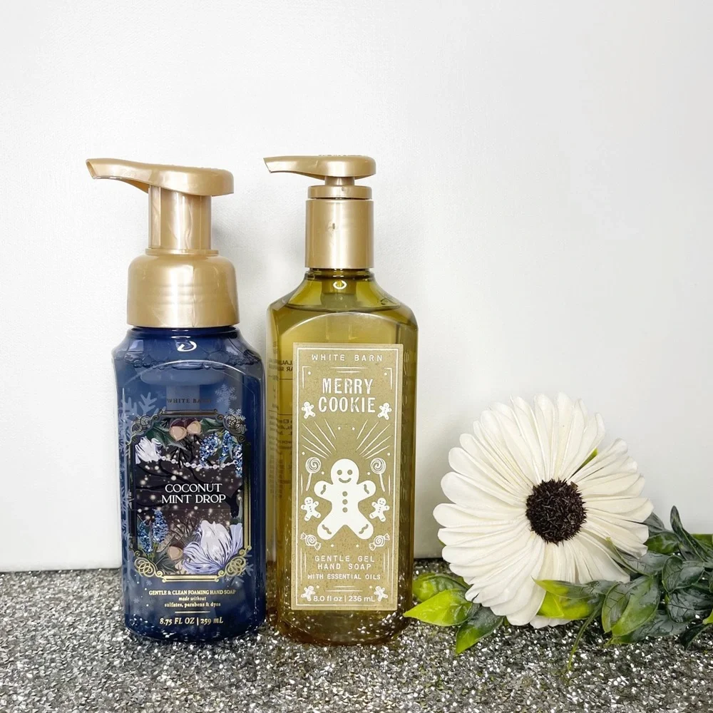 Bath & Body Works Hand Soap Coconut Mint Drop & Merry Cookie NWT